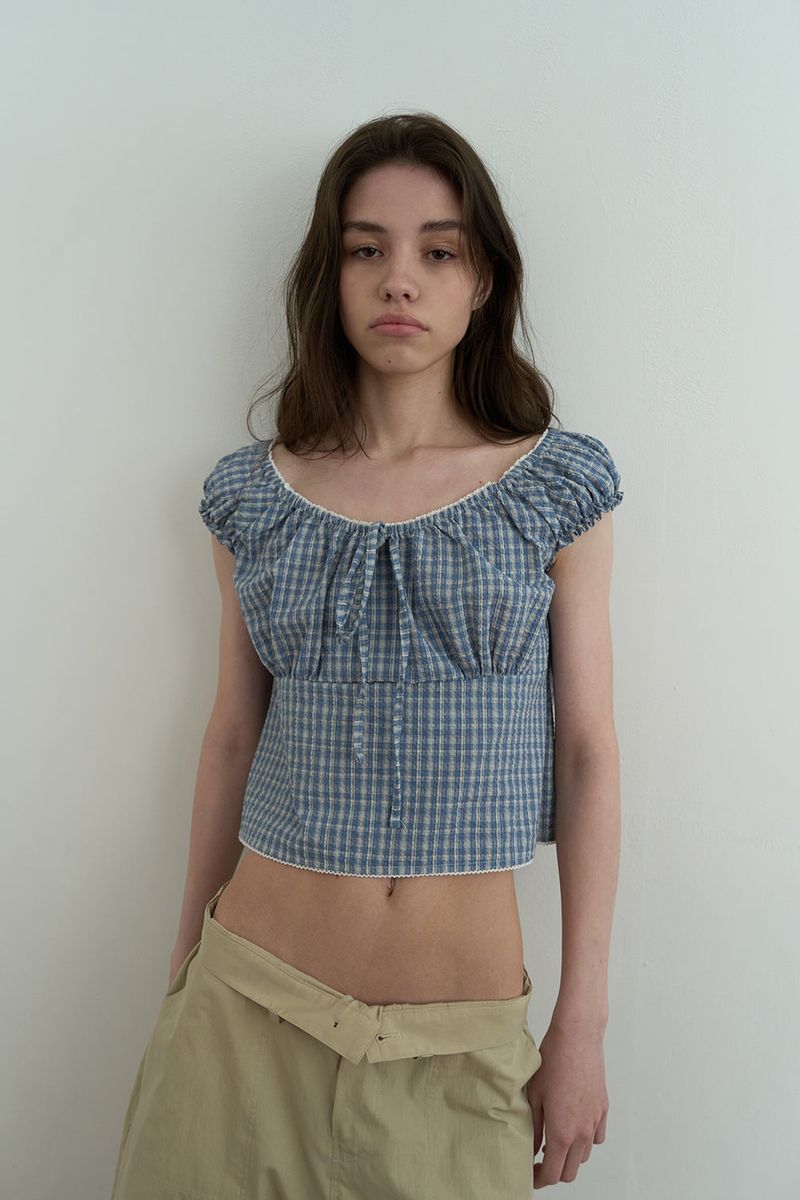 Bow bermuda pants_beige