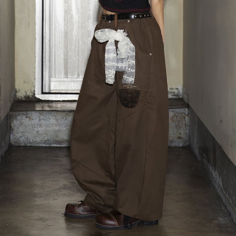 XTONZ（エクストンズ）の「WXP032 LEOPARD SPIRAL SNAIL COTTON CARGO PANTS (BROWN)（Pants）」