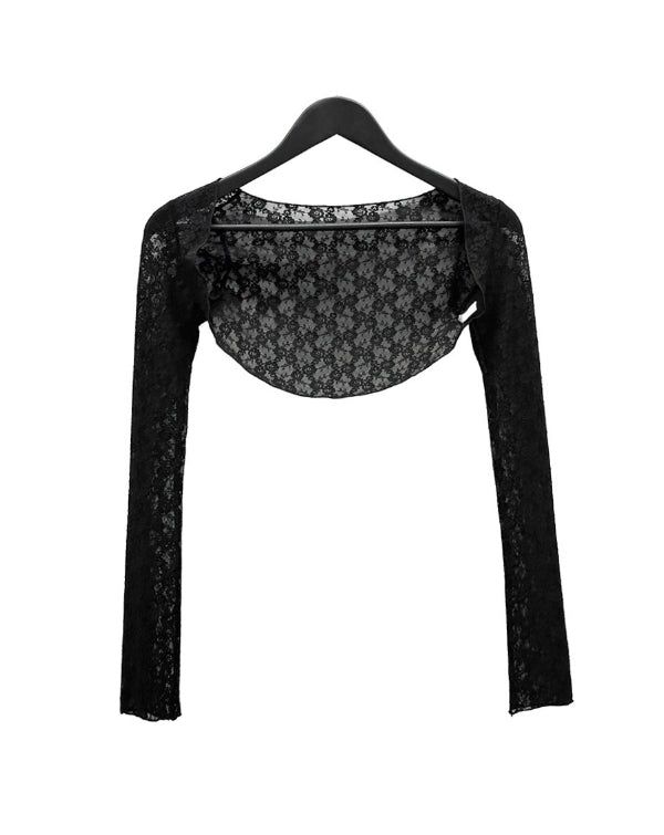 Cier Rose See-through Bolero Cardigan