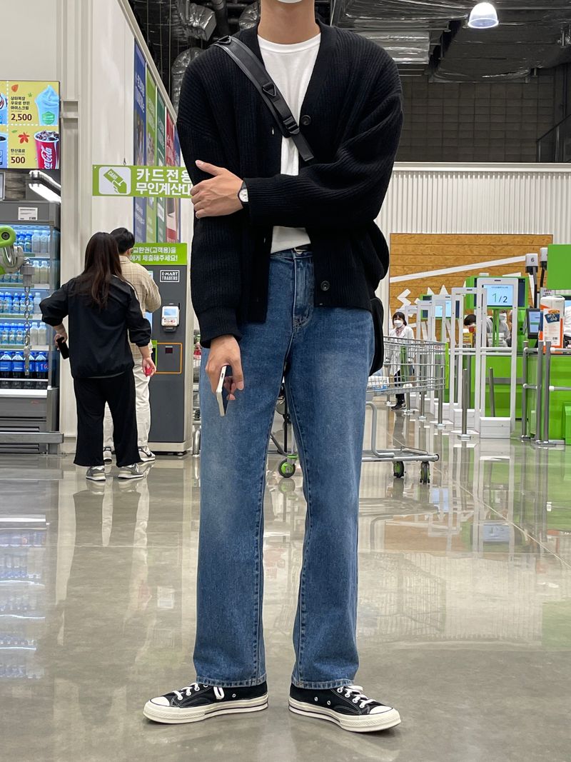 LMN Bow Semi-Wide Denim Pants (4 colors)