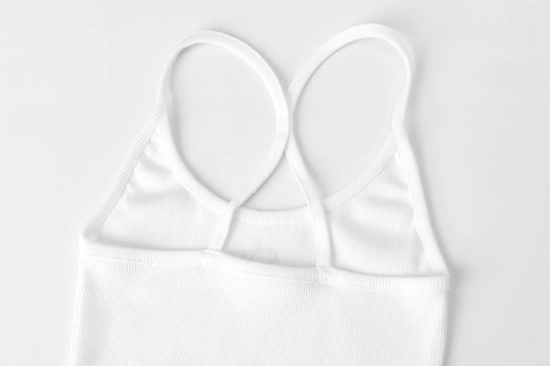 【即日発送】Jewel cross back tank top - white  