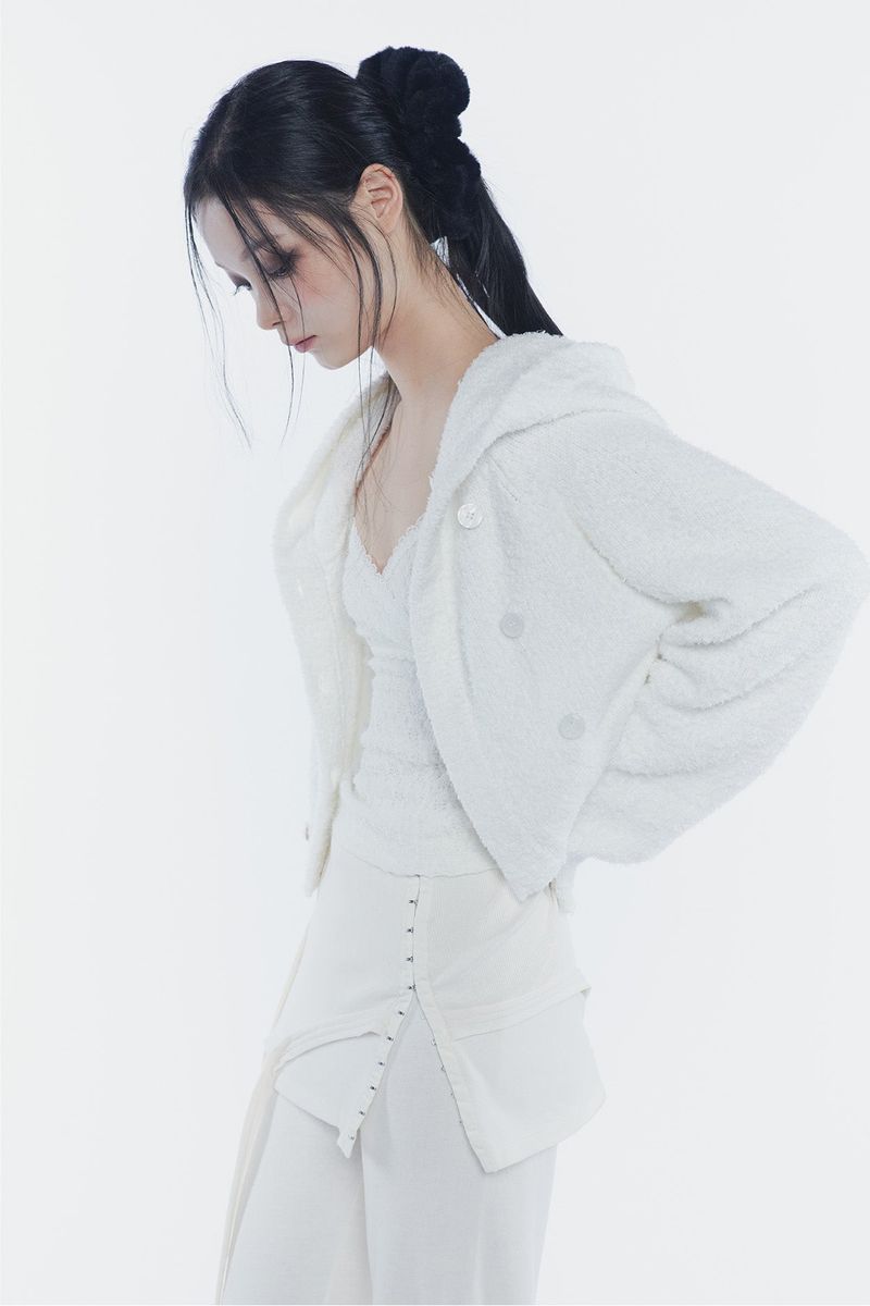 RUBY HOOK LAYERED PANTS cream