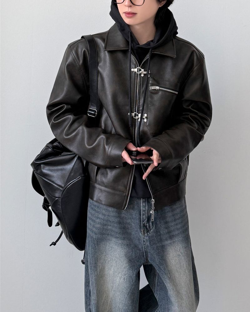 Barrier Hook Leather Jacket