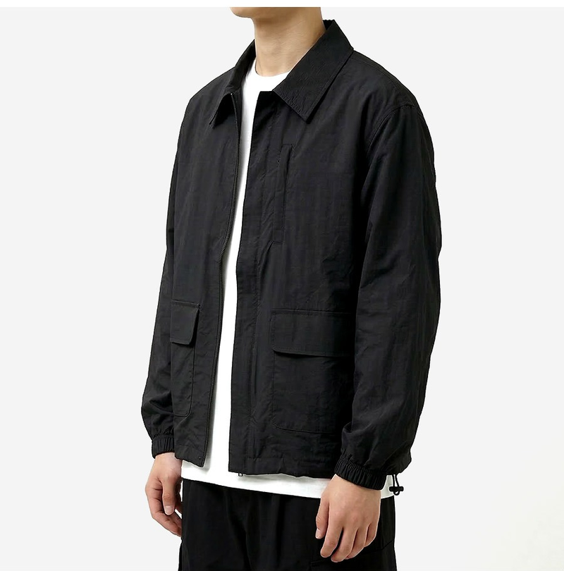 Lightweight Collared Windbreaker Black