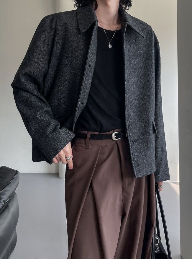 Lemad herringbone wool jacket