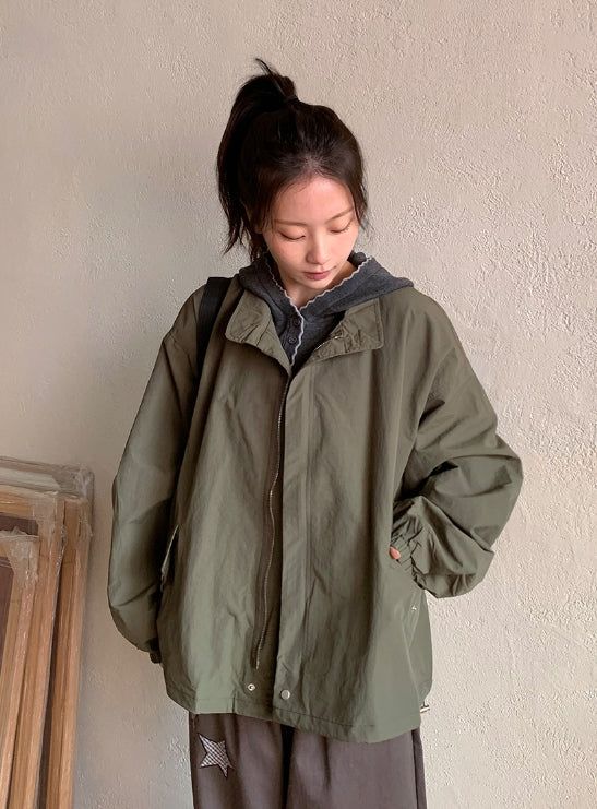BAON（バオン）の「Ranbe Windbreaker Over Bomber Jacket（Jackets/Outerwear）」