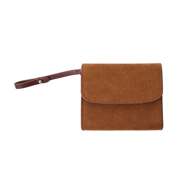 Lunar Suede Card Wallet (Brown)