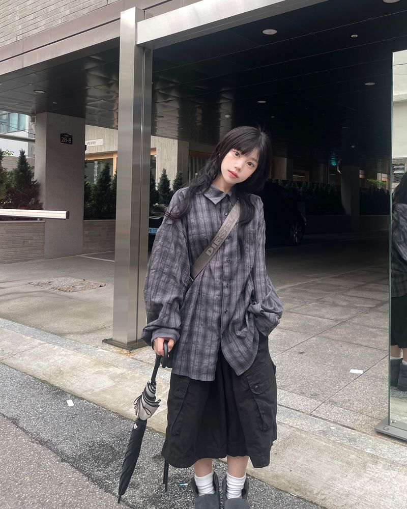 Oa Rinkle Checkered Long Sleeve Shirt