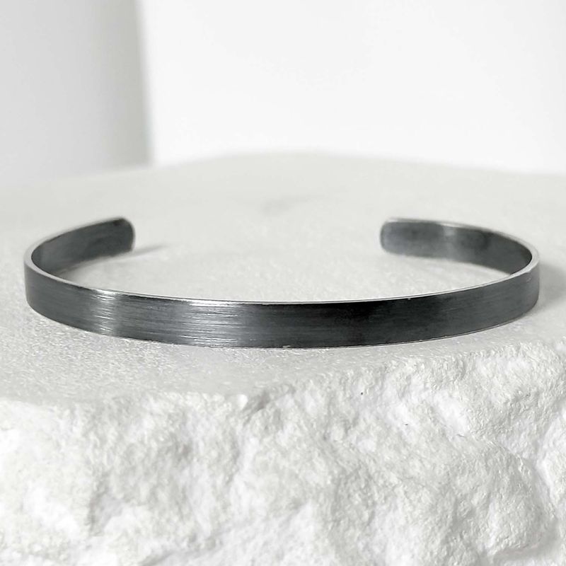 SV925-5mm SIMPLE none logo bangle_black