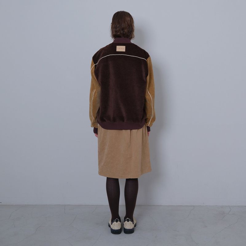 Beige Camou Midi-Skirt