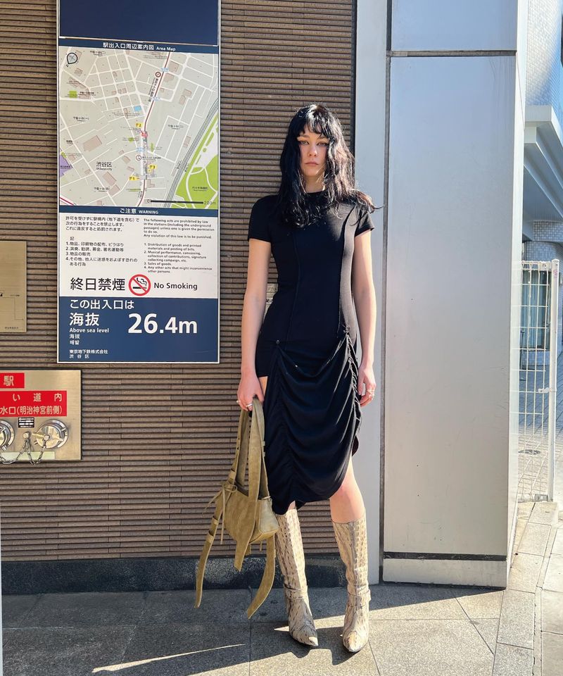 DROOP LINE TEE DRESS