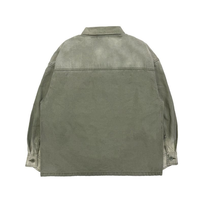Washed French Work Jacket Khaki