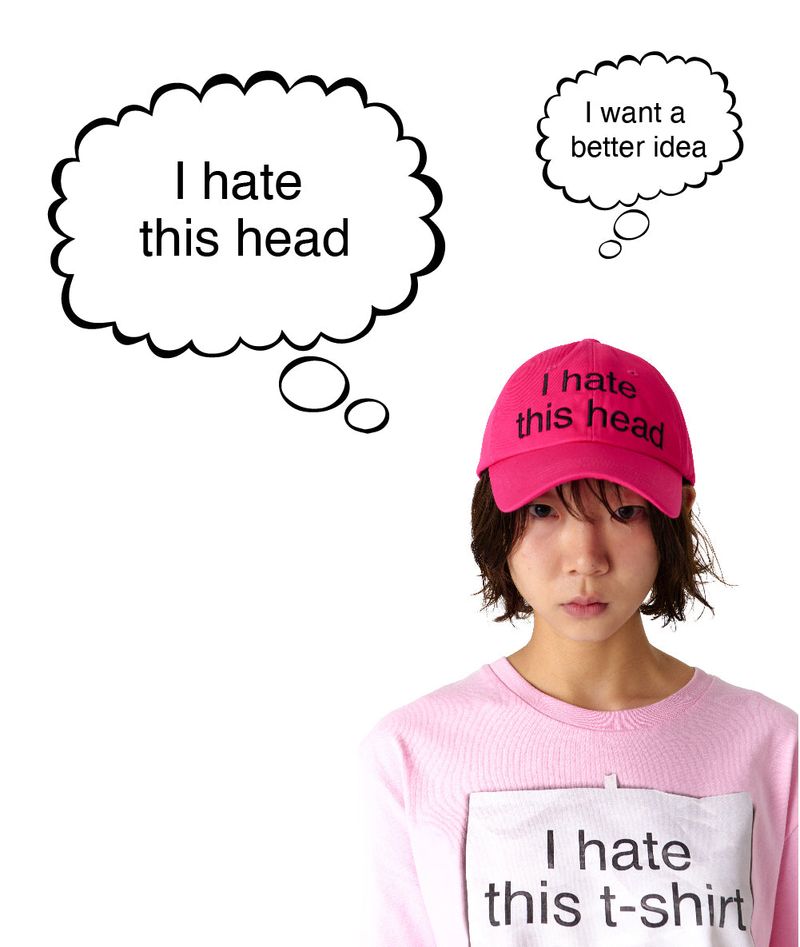 I HATE THIS HEAD BALL CAP (HOT PINK)