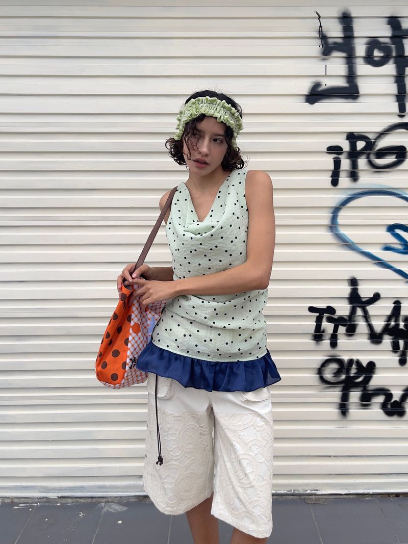 UnsocialNight dot sleeveless top