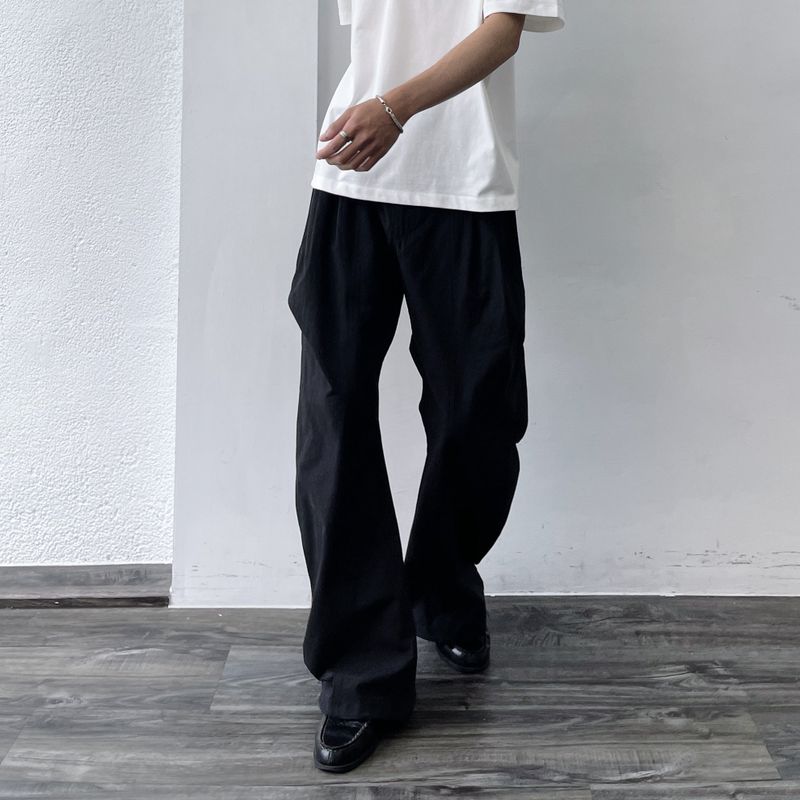 Curved Structure Wide Pants