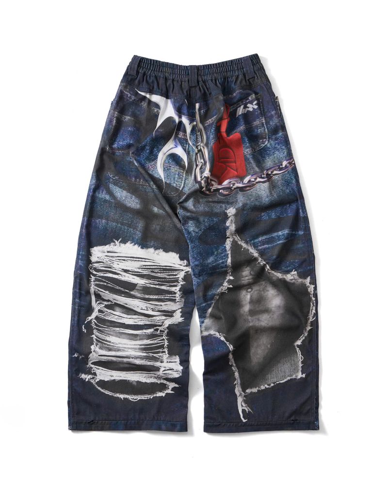 DTG PRINTED DENIM PANTS