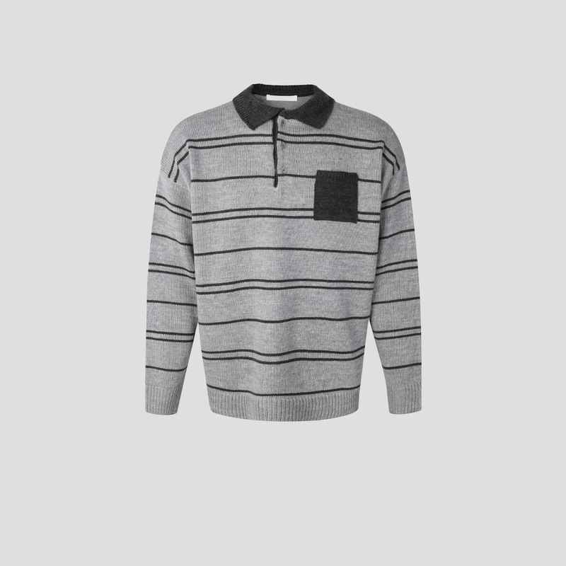Mag pocket collar knitwear