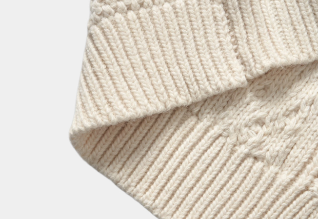 Jake Nordic Cable Overfit Round Long Sleeve Knit