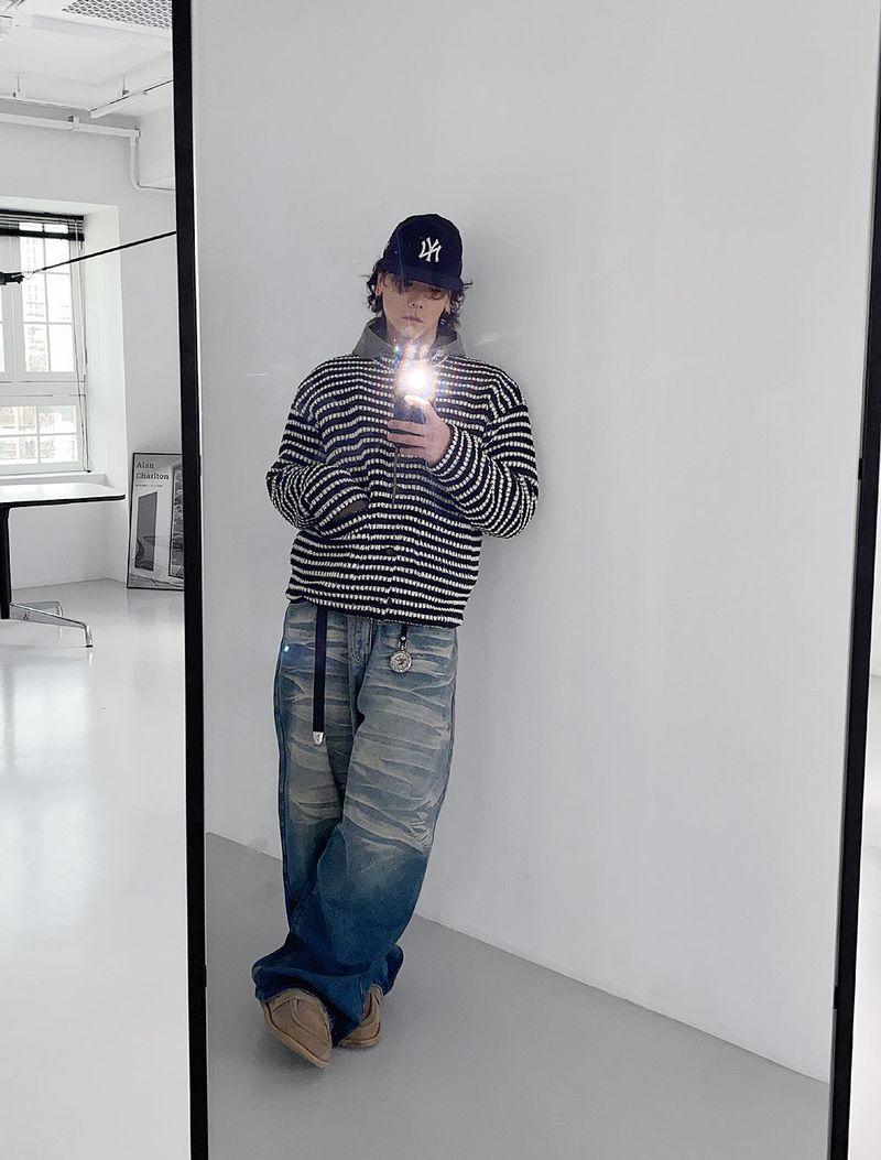 No.1085 stripe crop CD (3color)