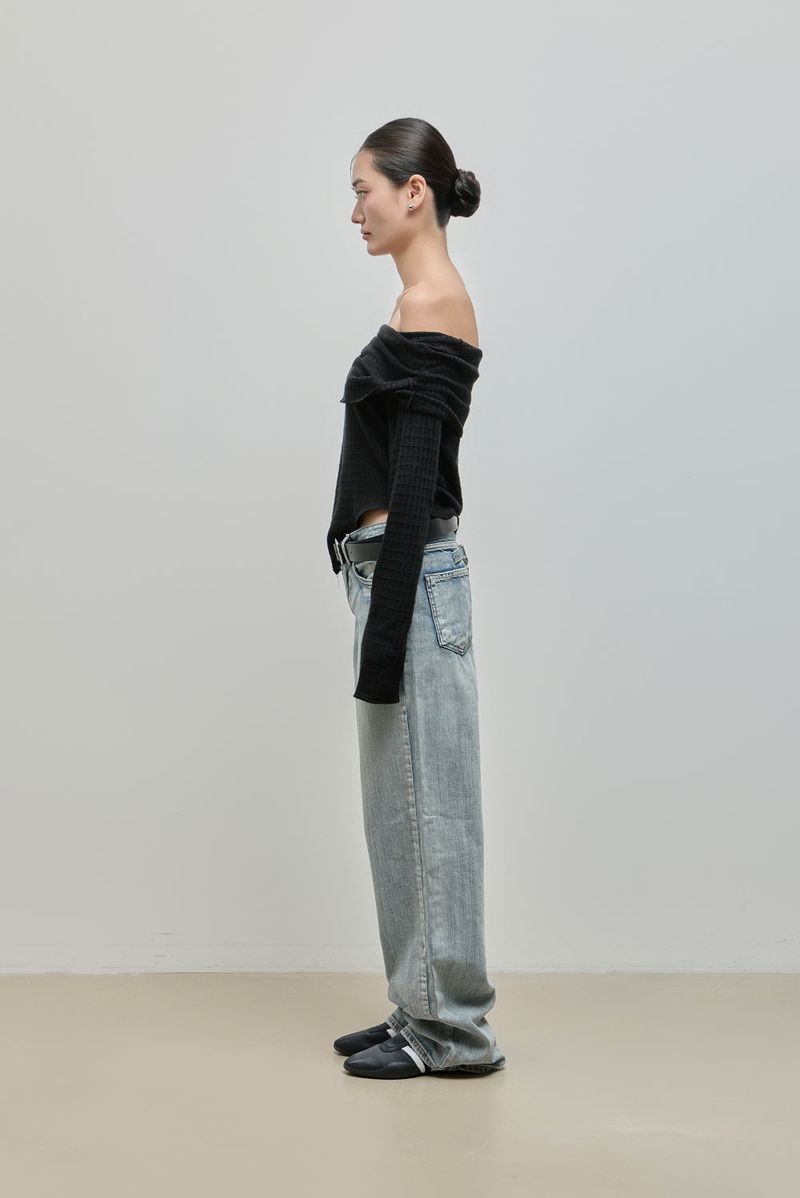 Buckle Denim Pants