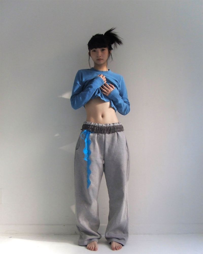 LACE SWEATPANTS GREY