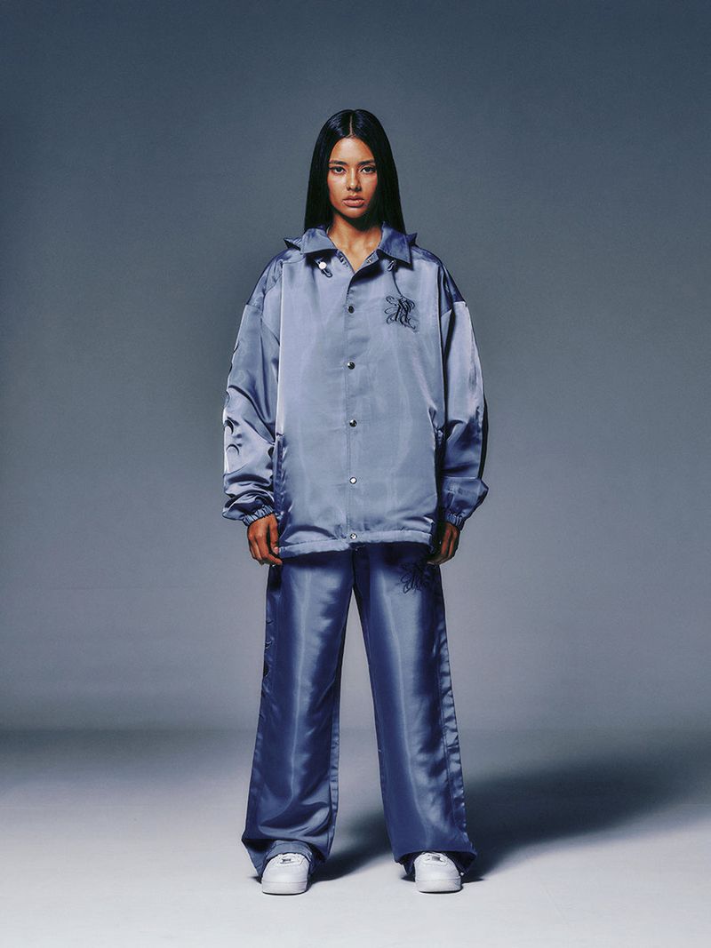 P.O.M EMBLEM HOOD JACKET (LIGHT BLUE)