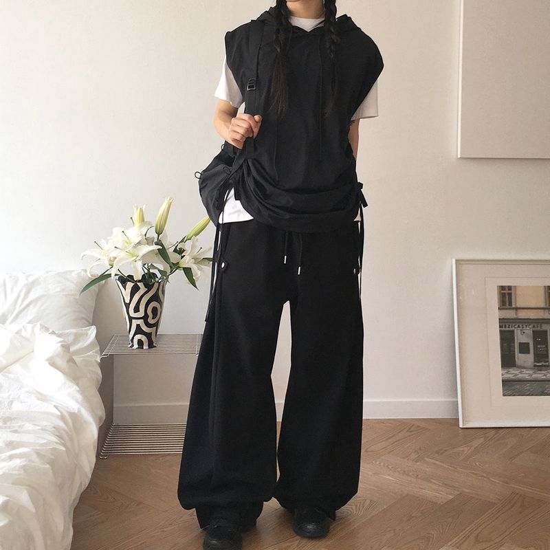 Jode Side Snap Balloon 2-Way Training Long Wide Jogger Pants