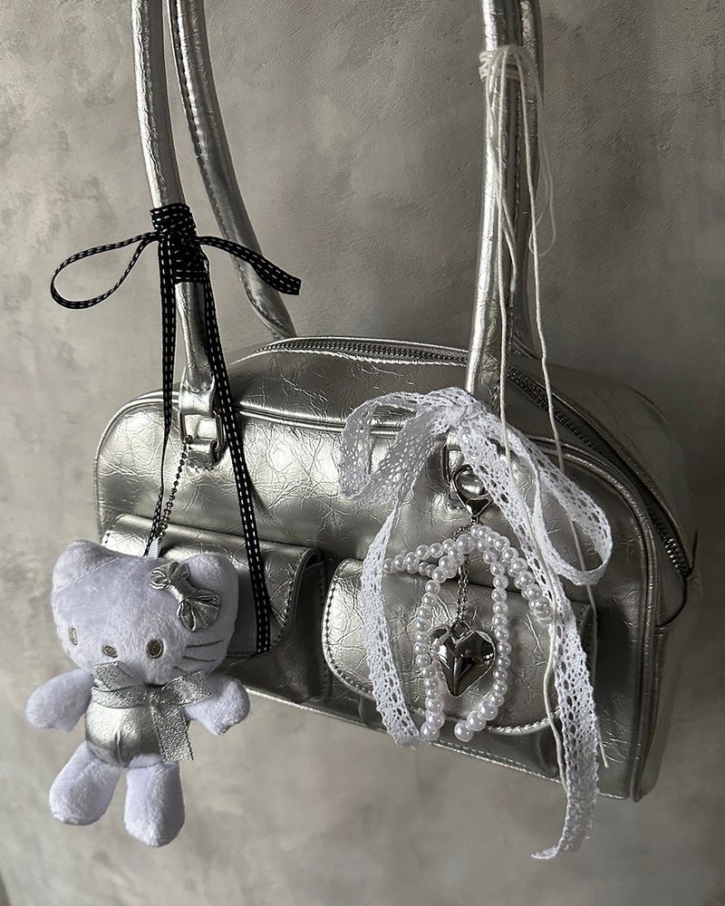 Silver Pocket Backcuckoo Shoulder Bag