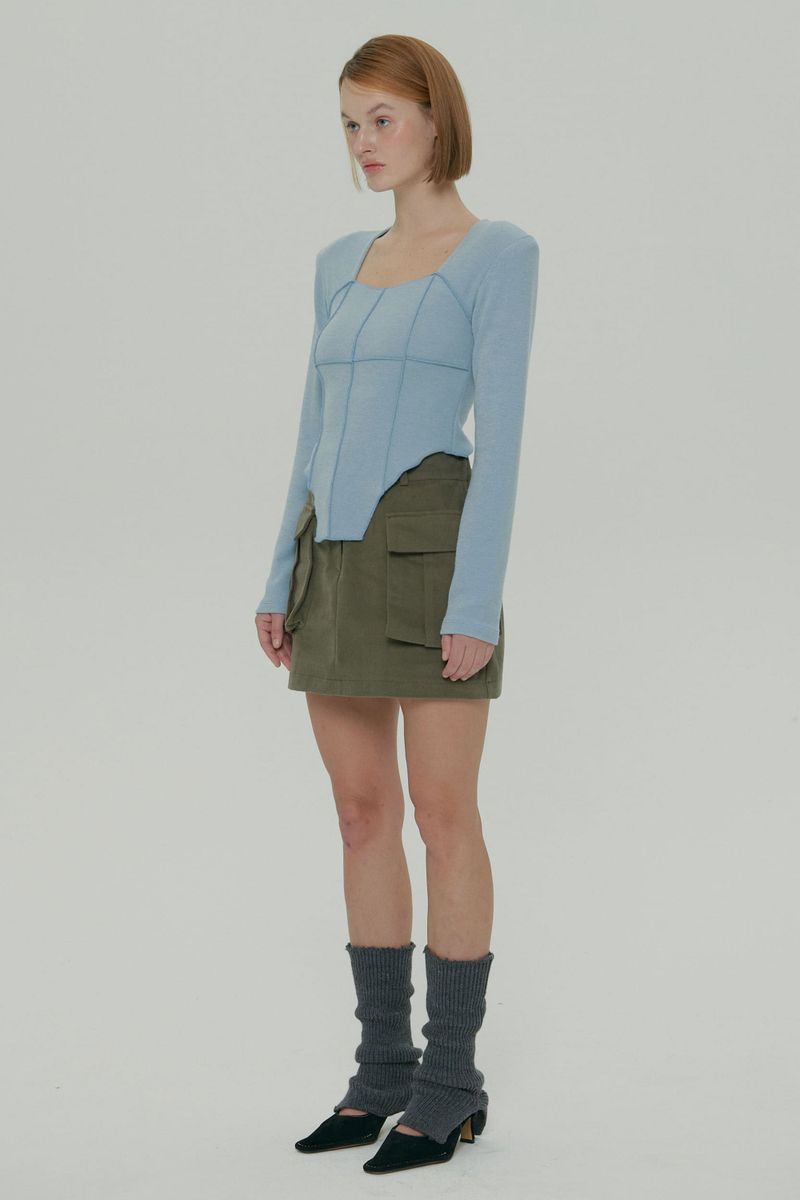CARGO MINI SKIRT / KHAKI