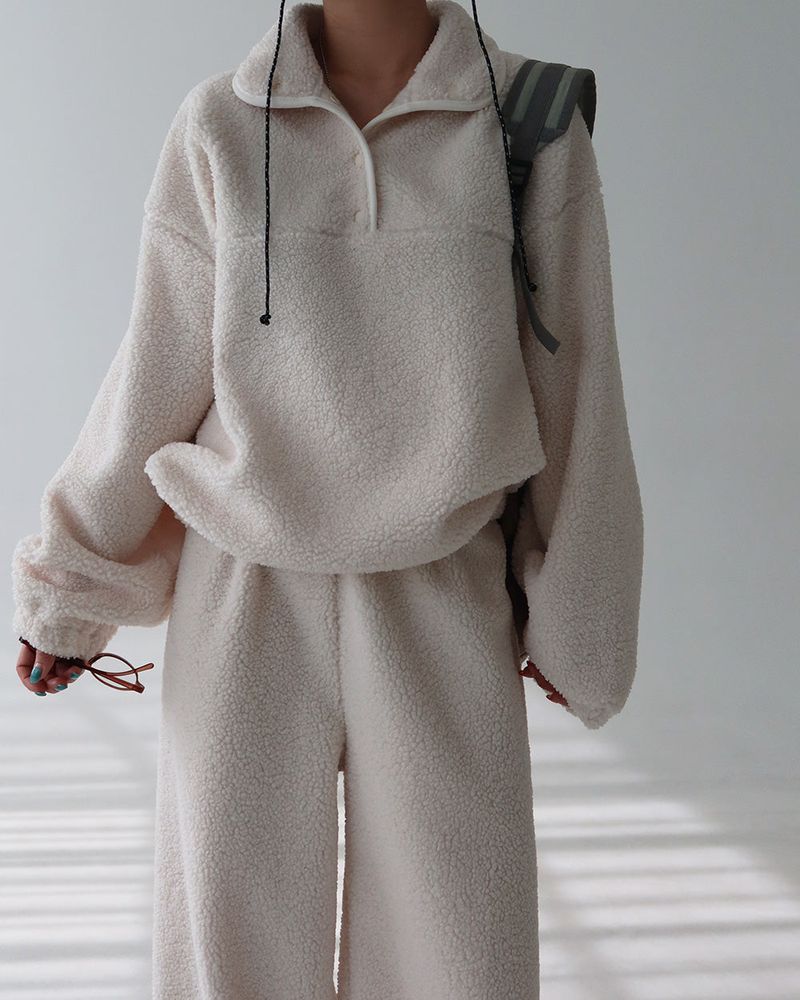 woolen fleece soft two-piece set