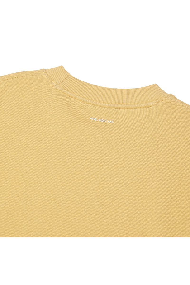 Reverse Bear Patch Crewneck_Canary