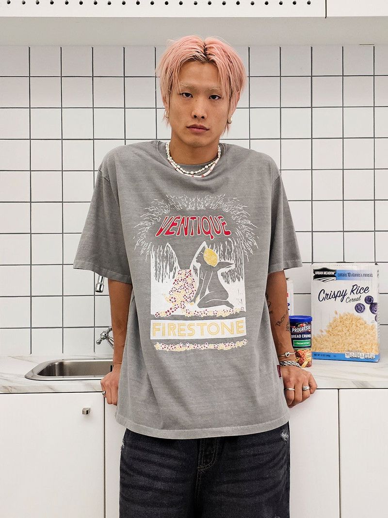 VENTIQUE（ベンティーク）の「VENTIQUE Pig Firestone T-shirt 2color（Tops）」
