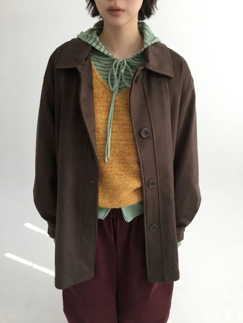 Saco Suede Half Coat (2color)
