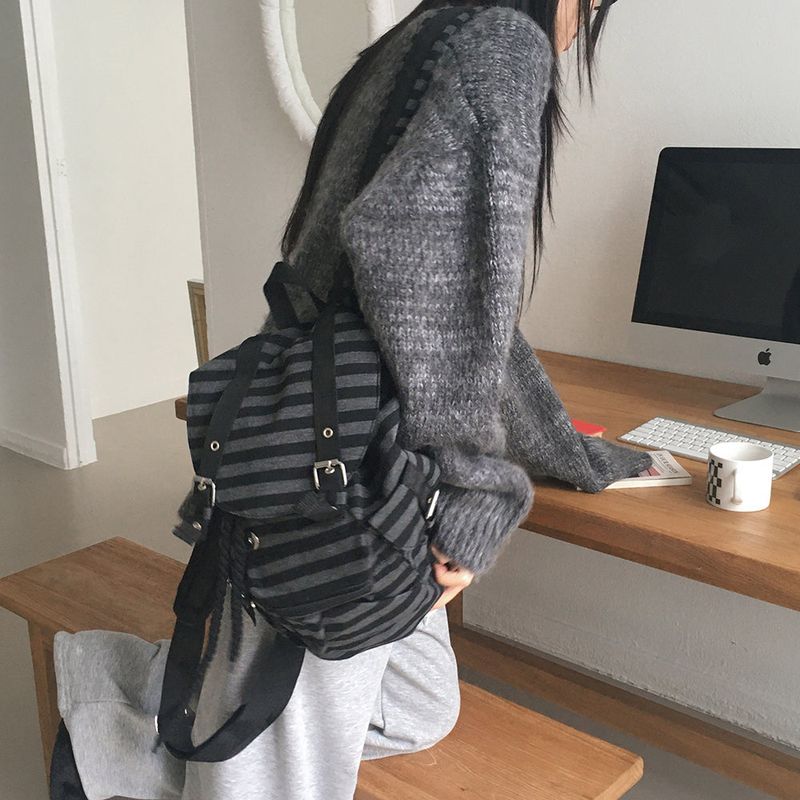 WONDER WONDER(ワンダーワンダー)の「Molco Vintage Stripe Belt Pocket Backpack(Bags)」