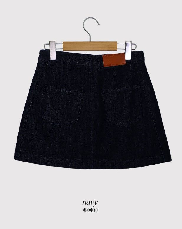 Classic Denim Mini Skirt (2color)