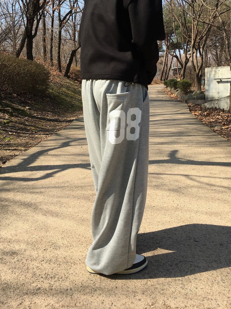 08 Basic Pintuck Wide Sweatpants 4C