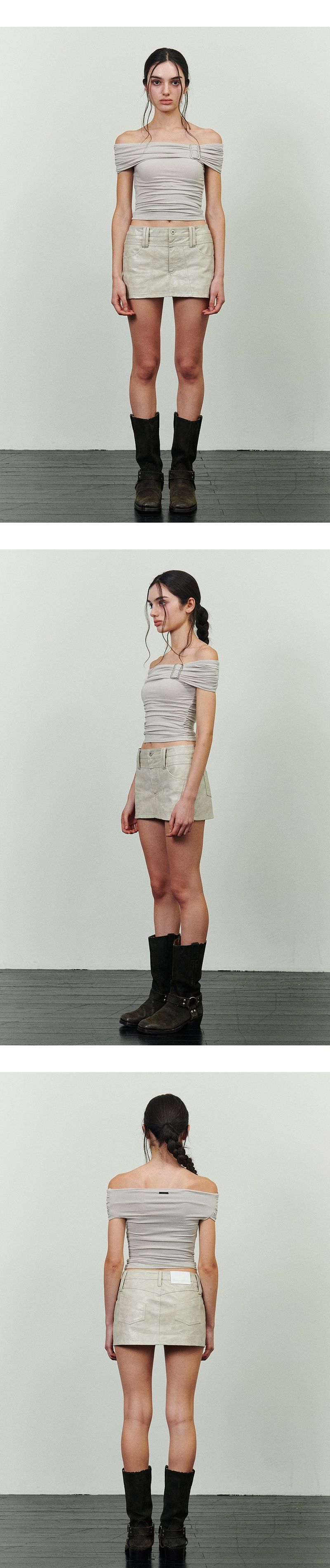 CIELO MINI SKIRT beige