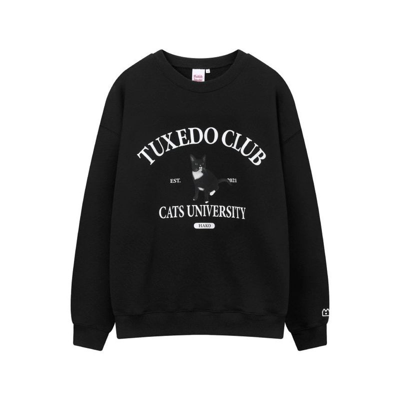 TUXEDO CAT CLUB SWEATSHIRT BLACK