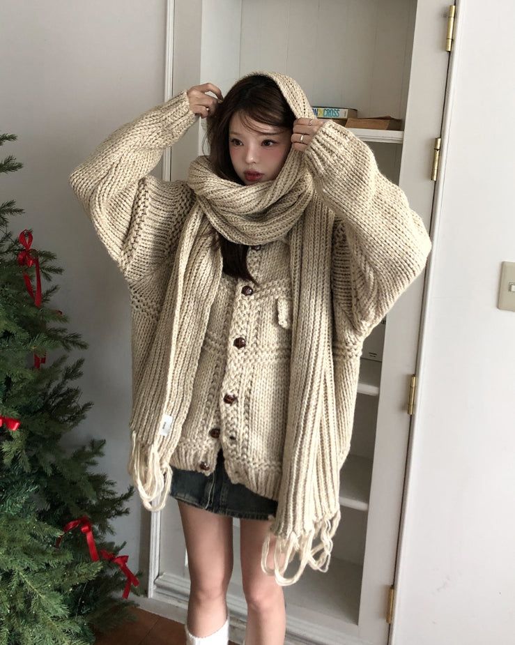 [wool20%] Ellie Bokashi Weaving Muffler