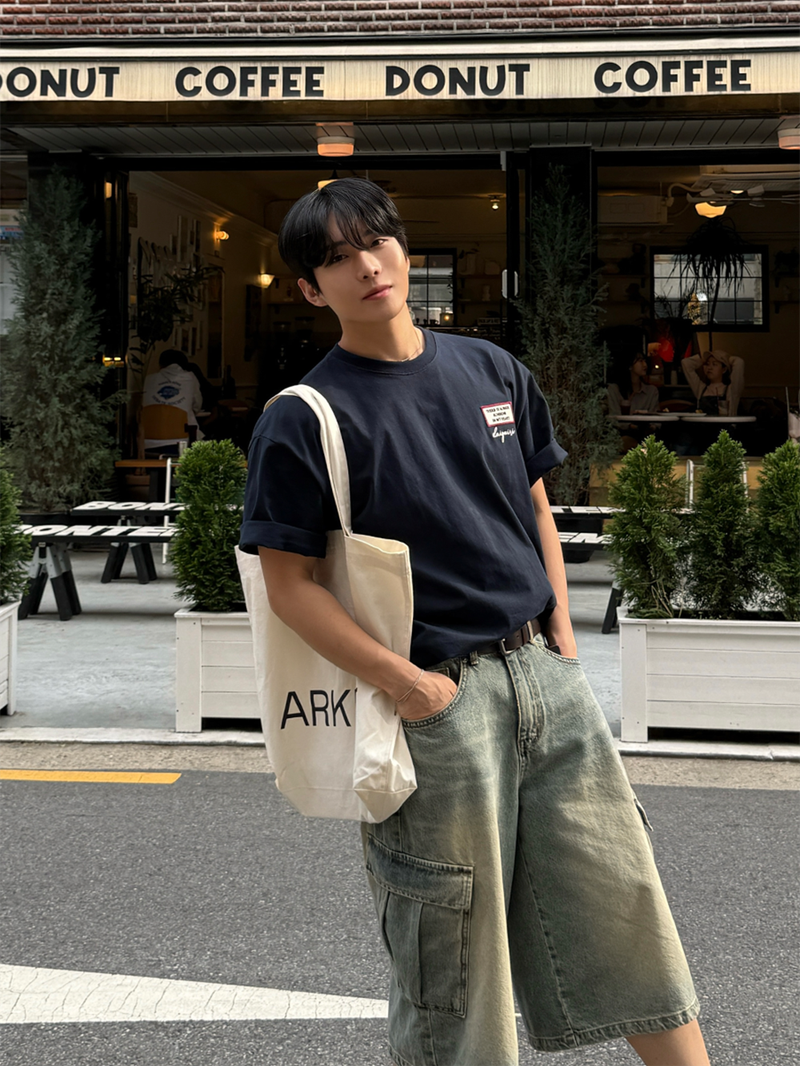 Quire patch embroidery short sleeve t-shirt