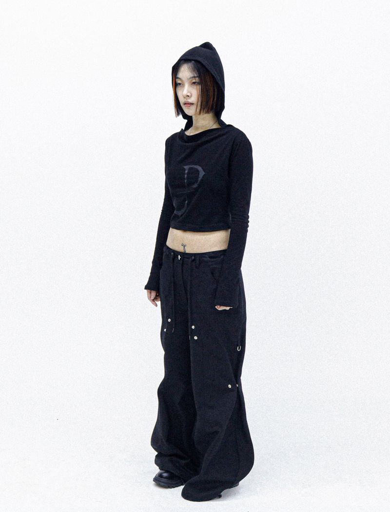 JUNK PARK（ジュンパーク）の「DRAPED JP LOGO HOODIE（Tops）」