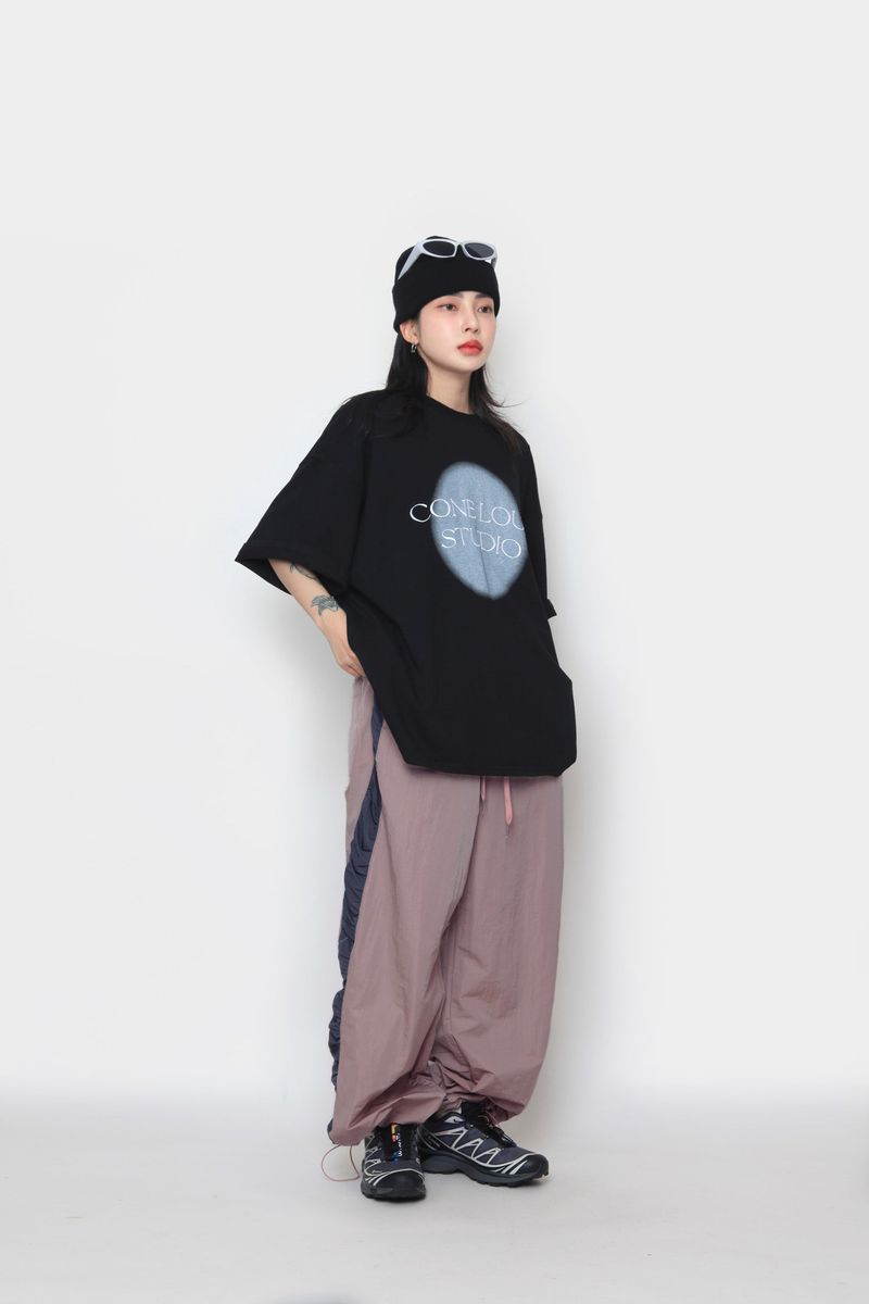 Spray  Embroidery Short Sleeve T