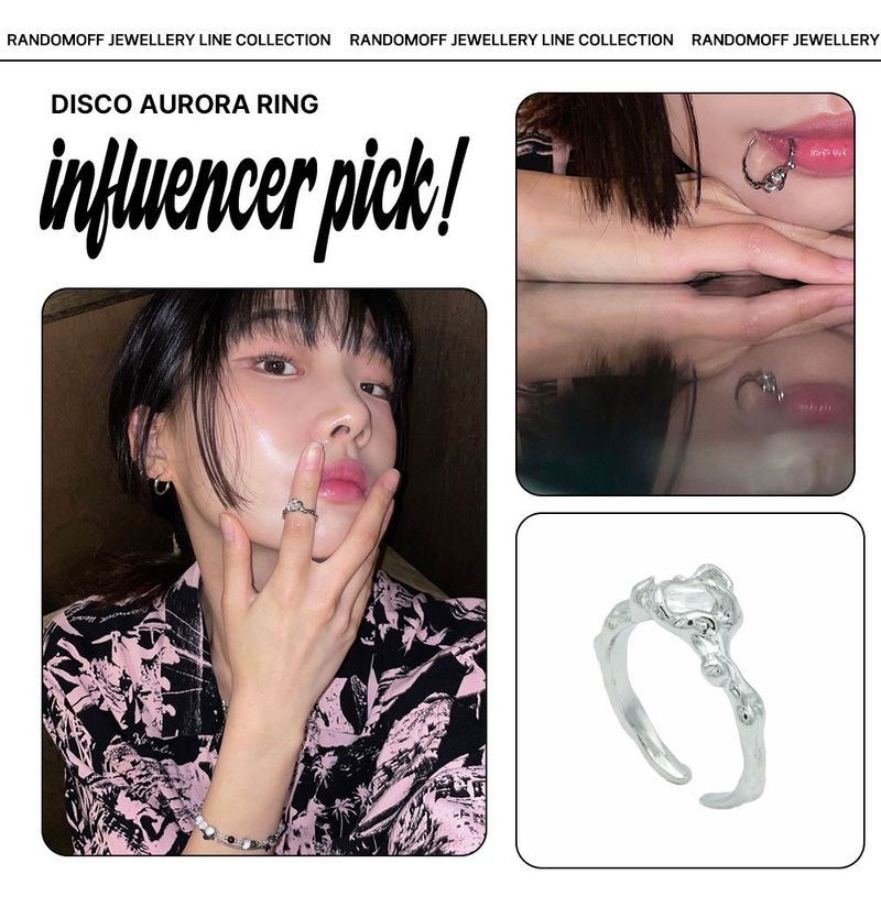 [Silver] Open Ring (Choose One of 11 types) (Random Gift Additional)