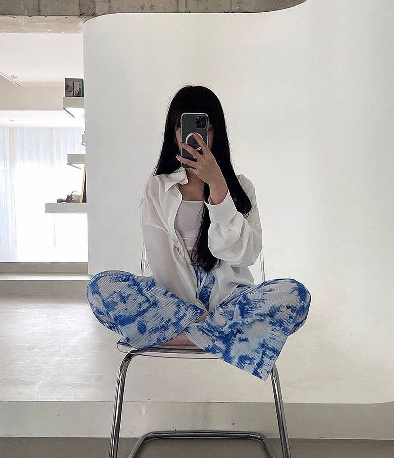 [Made] Printed Pleats Pants (2 colors)