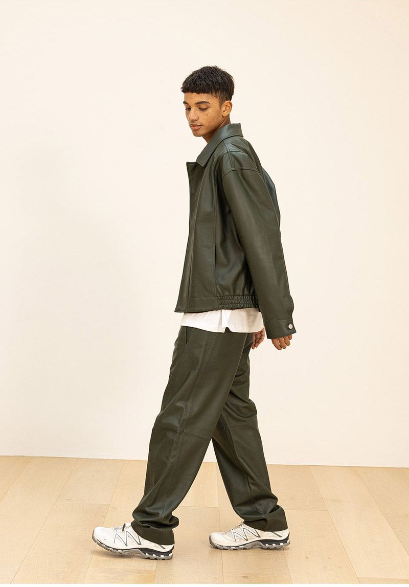 LAMSKIN OVERFIT BOMBER JACKET