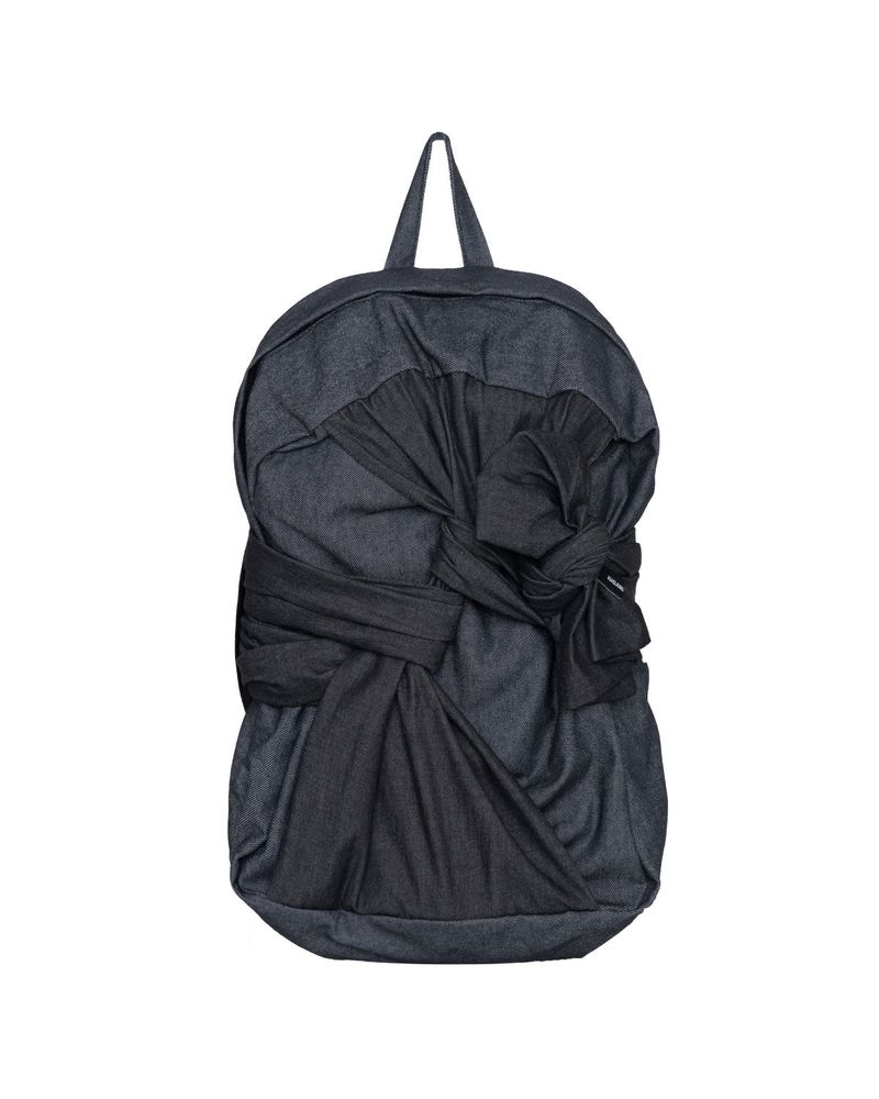 IUGAMAKARAS（イウガマカラス）の「Knotted Backpack (Denim-Black)（Bags）」