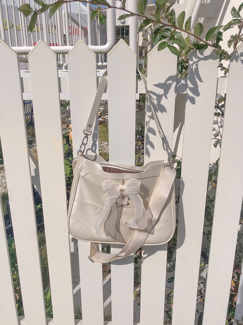 Bustier ribbon bag_ivory