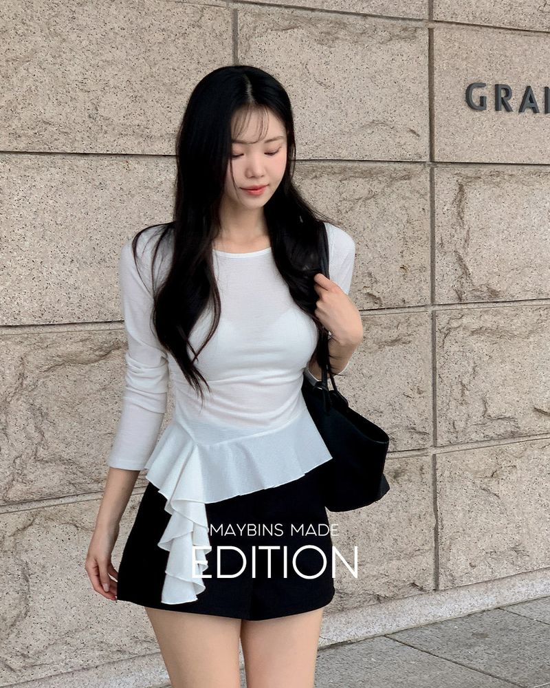 MAYBINS（メイビンス）の「[MADE] If frill T‑shirt（Tops）」