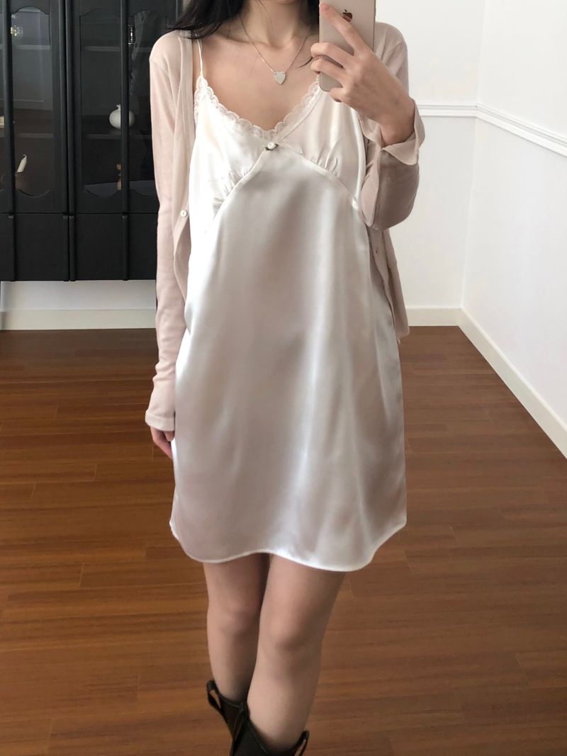 Tencel V-neck cardigan (3 colors)