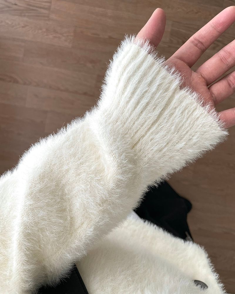 Pilling Angora Knit Cardigan